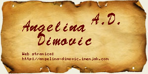 Angelina Dimović vizit kartica